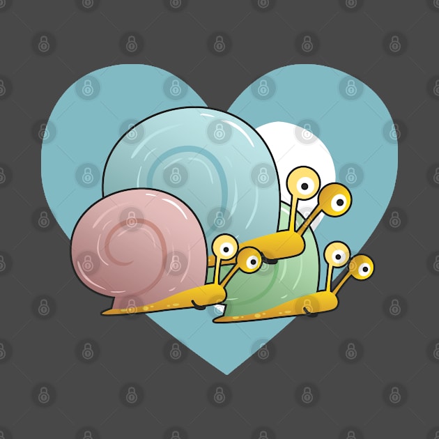 Cute Snail Heart for Snail Lovers by HeartsandFlags