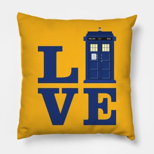 Love The Blue Time Travel Police Public Call Box 1 Pillow