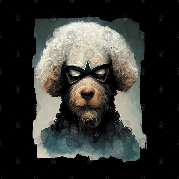 Superhero Poodle Dog by TMBTM