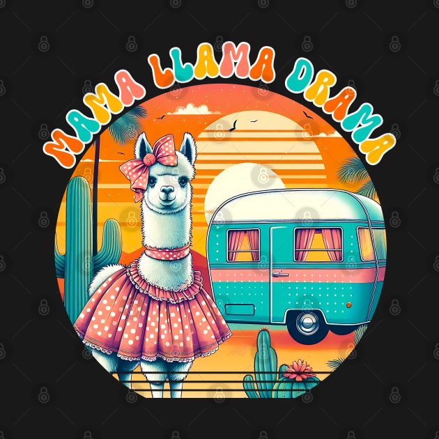 Funny Mama Llama Drama Alpaca Design by click2print