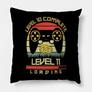 Level 10 Complete 11 Loading 10th Wedding Anniversary Pillow