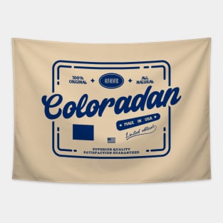 Authentic Coloradan Cool Vintage Dark Stamp Print Colorado Resident Gift Tapestry