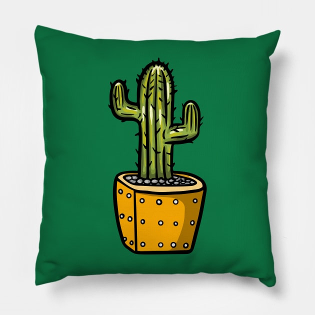 Succulent Illustration 6 T-Shirt Pillow by yudabento