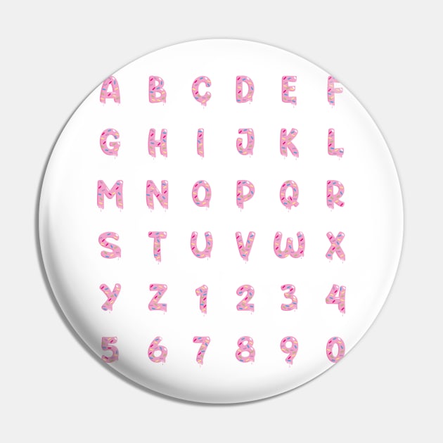 Sprinkles and pink icing alphabet sticker pack Pin by Bubsart78