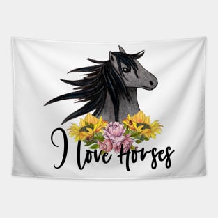 I Love Horses Tapestry