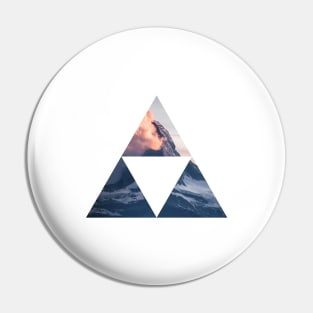 Geometric Mountain Artwork Pin