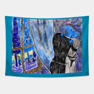 Gay Alien Kiss Tapestry