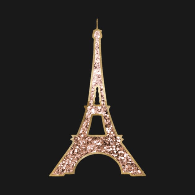 Eiffel Tower - rose gold glitter by RoseAesthetic