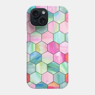 Pretty Pastel Hexagon Pattern in Oil Paint Phone Case