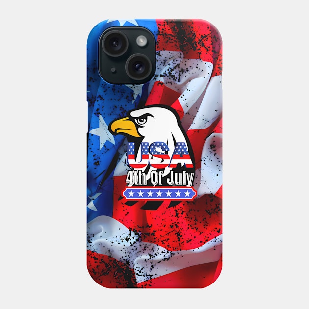 usa independence day flag Phone Case by UMF - Fwo Faces Frog