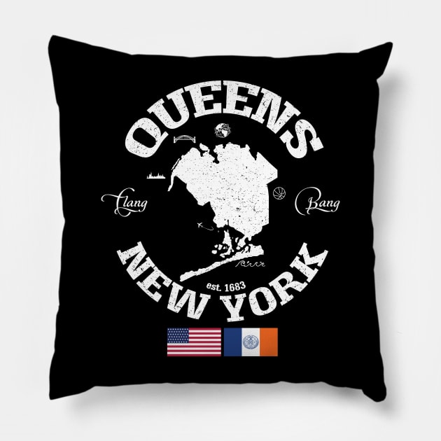 CBC Queens NY Pillow by Original Astoria Kid