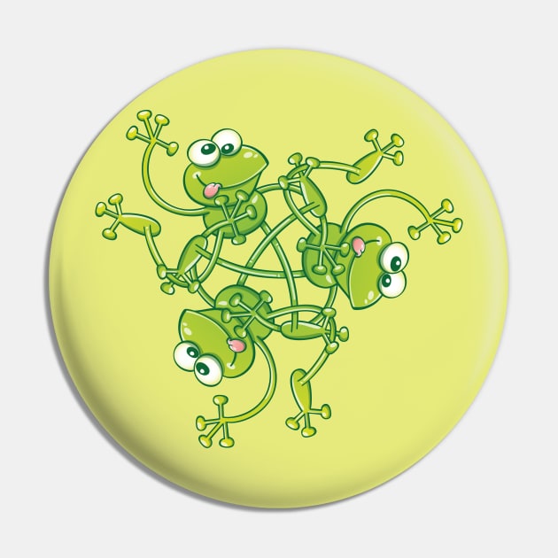 Green frogs having fun in a rotating pattern design Pin by zooco