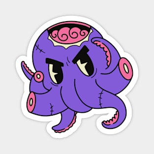 Cute Zombie Octopus // Funny Halloween Animals Magnet