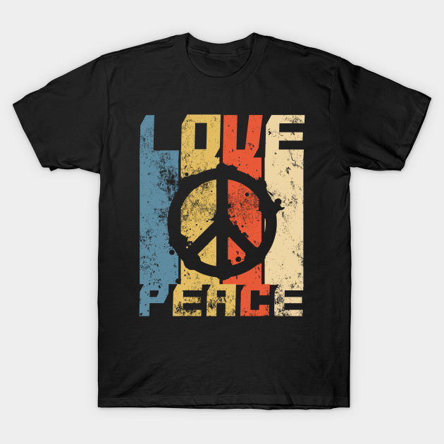 'Peace Freedom Love' Cool Hippie Peace Retro Gift - Hippie - T-Shirt ...