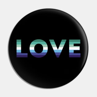 MLM Gay Man Pride Flag LOVE Pin