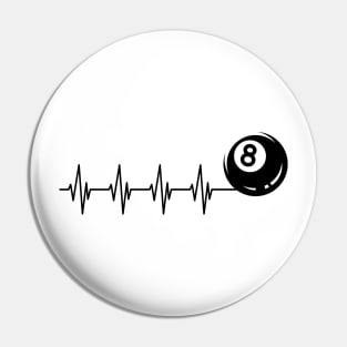 Billiard Heartbeat Pin