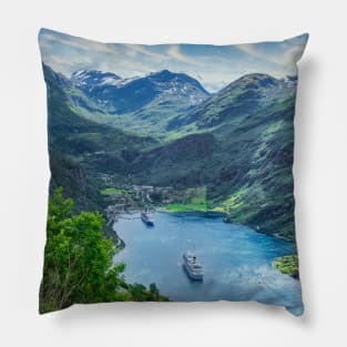 Norway landscape photography Pillow