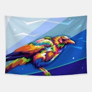 colorful crow WPAP Tapestry