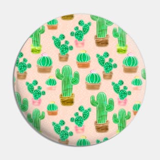 Potted Cactus & Pink Drawing Pin