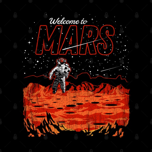 Welcome to Mars greetings from postcard by opippi