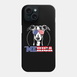 Proud Whippet American Flag Merica dog Phone Case