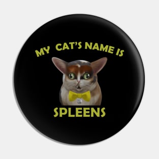 My cats name is spleens Pin