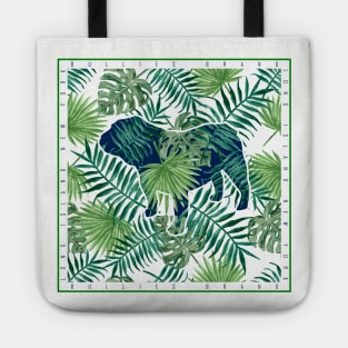 Bullies Brand Green Leaf Hawaiian Design Tote