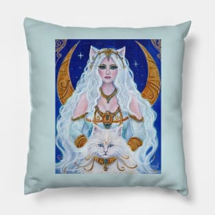 Bastet Egyptian goddess by Renee L.Lavoie Pillow