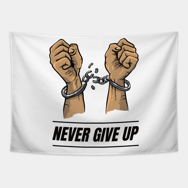 Never Give Up Tapestry by Aspectartworks