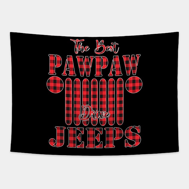 The Best Pawpaw Drive Jeeps Red Plaid Jeep Matching Pajama Family Buffalo Jeeps Lover Tapestry by Nancie