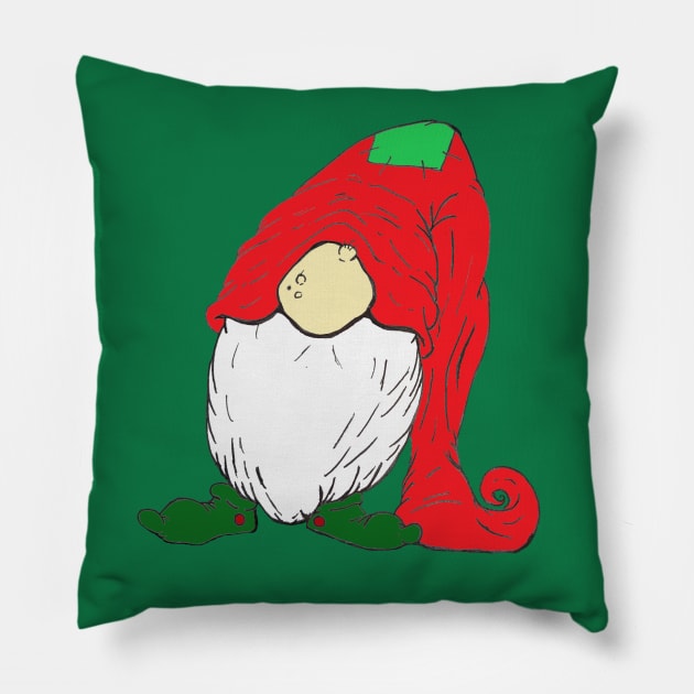 Christmas Gnome Pillow by Dr. Oldskool