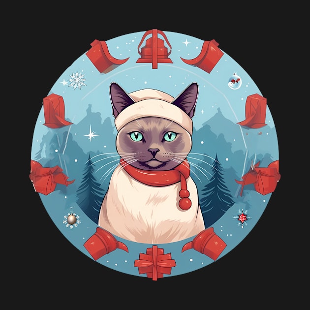 Burmese Cat Xmas, Love Cats by dukito