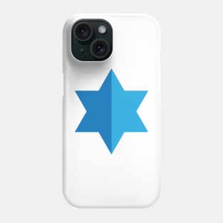 Blue Geometric shapes Triangle star of david Phone Case