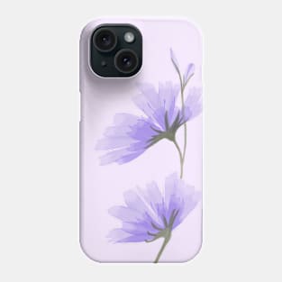 Violet watercolor flower floral design Phone Case