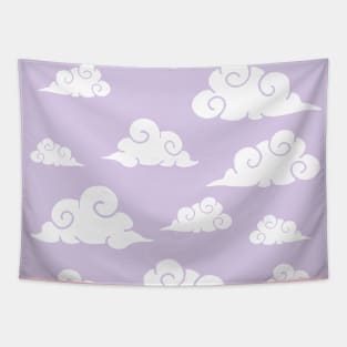 Pastel purple cloud print Tapestry