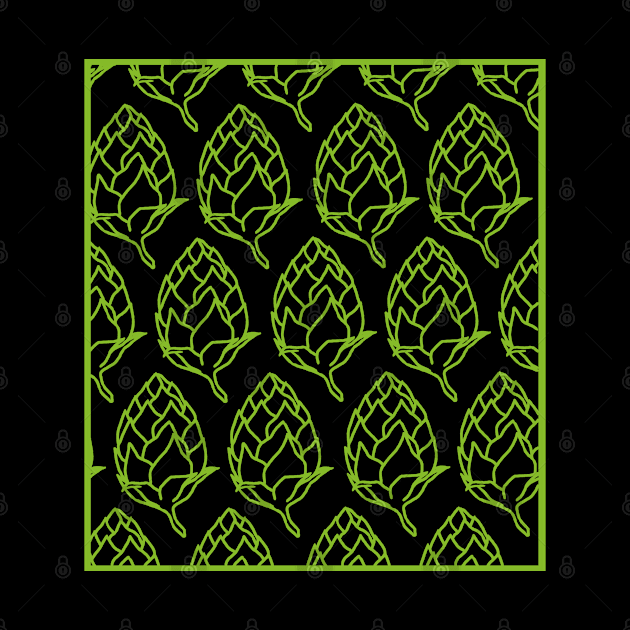 Beer Hops Pattern Green by ebayson74@gmail.com