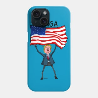 Trump Carry US Flag with MAGA Phone Case