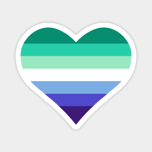 Gay/MLM Flag Heart Magnet