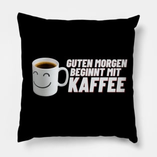 Guten Morgen Kaffee Tasse lächeln Pillow