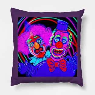 Neon Clowns Pillow
