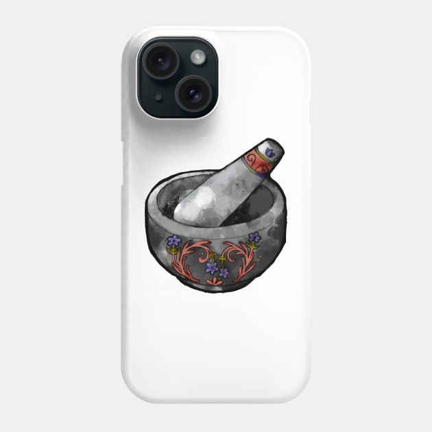 Kitchen Witch mortar and pestle sticker Phone Case by JJLosh