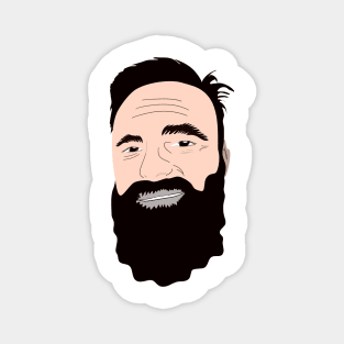 Cute dad with beard hand drawing design Magnet