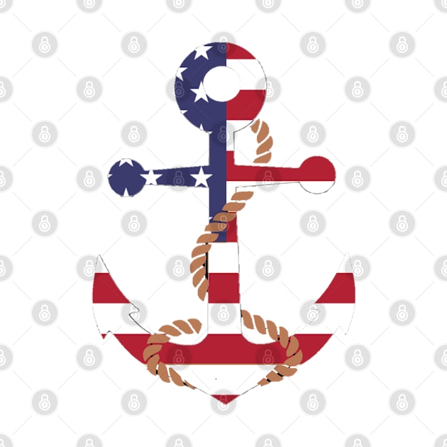 Red, White and Blue Anchor. by Airdale Navy