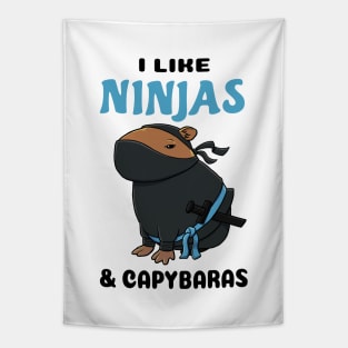 I like Ninjas and Capybaras Tapestry