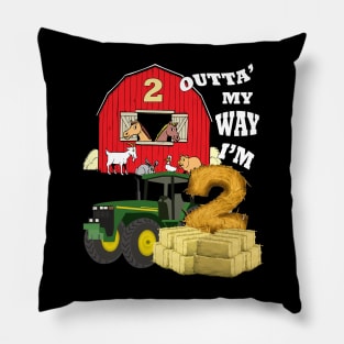 Birthday 2 Year Old Farm Theme Party Pillow