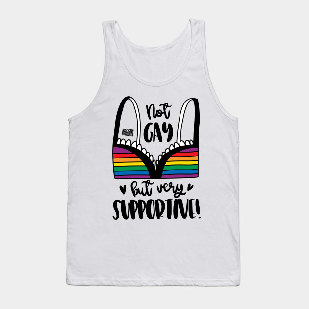 Funny Rainbow Bra Not Gay Supportive Straight Ally Not Gay But