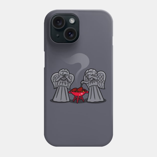 Cute Funny Grilling Angels Alien Summer BBQ Phone Case by BoggsNicolas