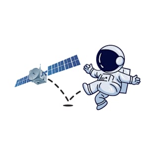 Astronaut plays Satellite Soccer T-Shirt