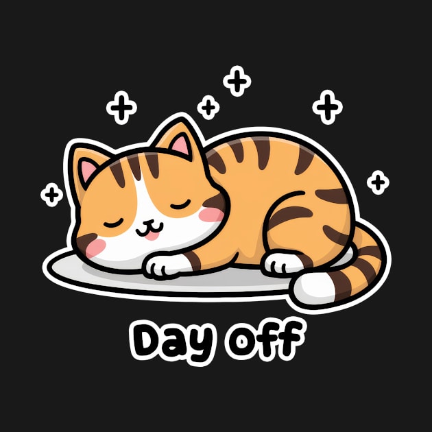 Day Off - Lazy Sleeping Cat kawaii style by MK3