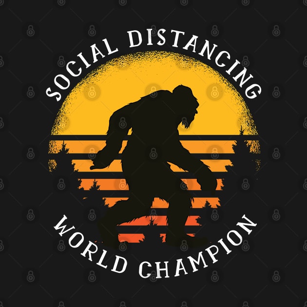 Social Distancing Bigfoot by Safdesignx